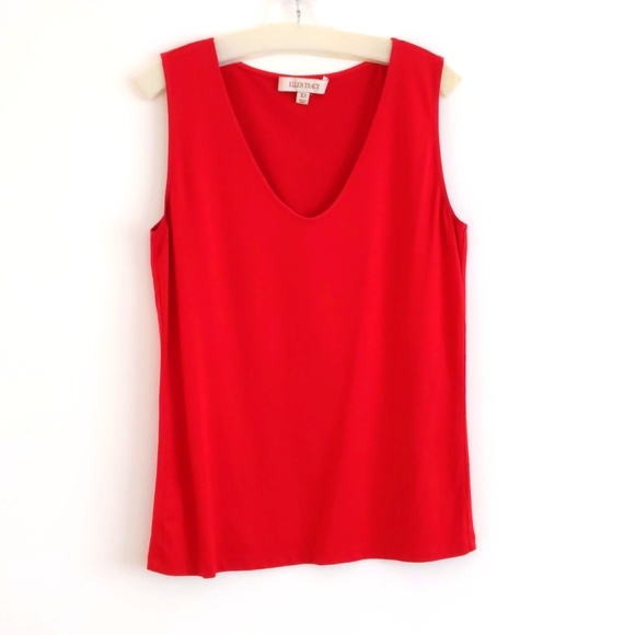 Eleven Tracy Red Cotton Top - Picture 1 of 2